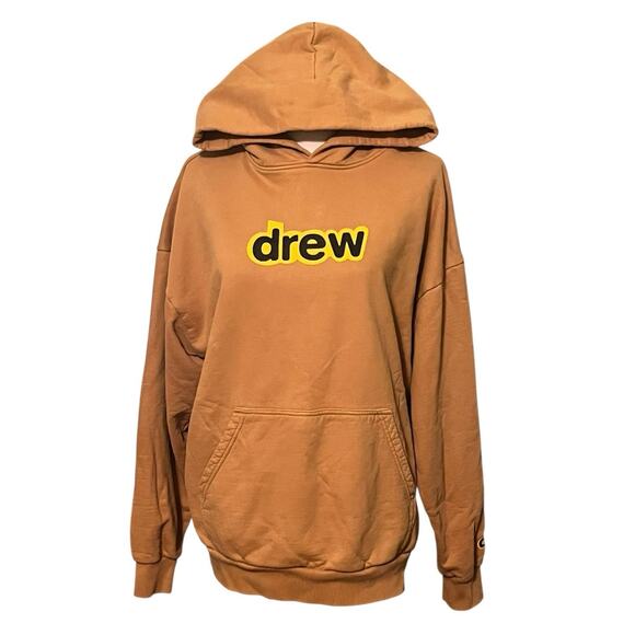 Drew House Justin Bieber Logo Hoodie•S•Mustard Gold Yellow Heavyweight Oversized - Picture 4 of 10